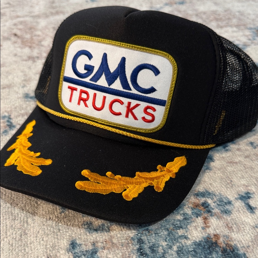 GMC Trucks Black and Gold Trucker Hat